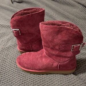 UGG Women's Red Suede Winter Boots
